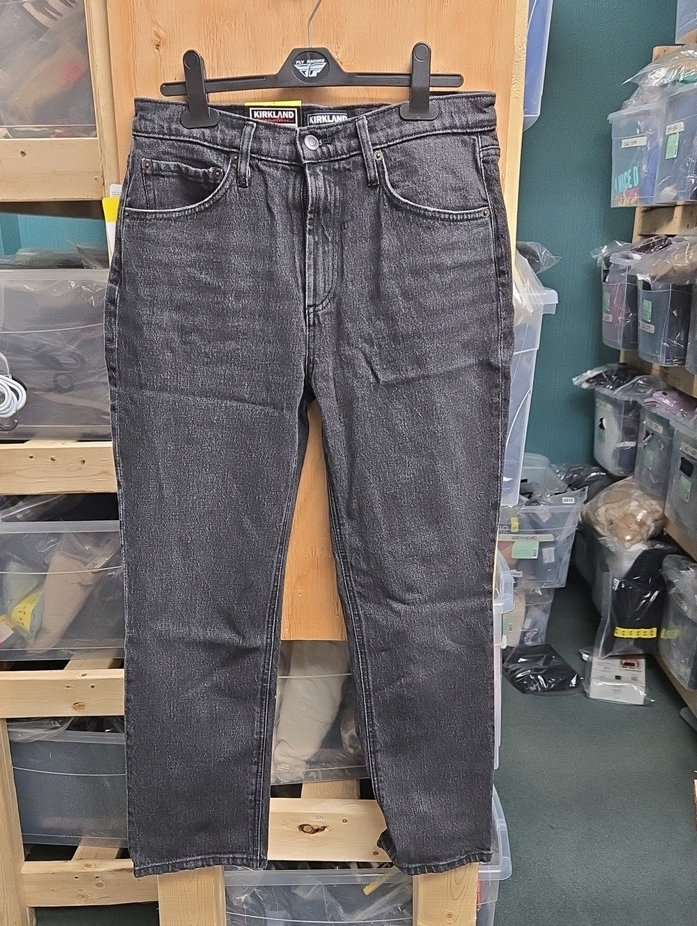 Kirkland Signature Size 6 Faded Black High Rise Straight Jean